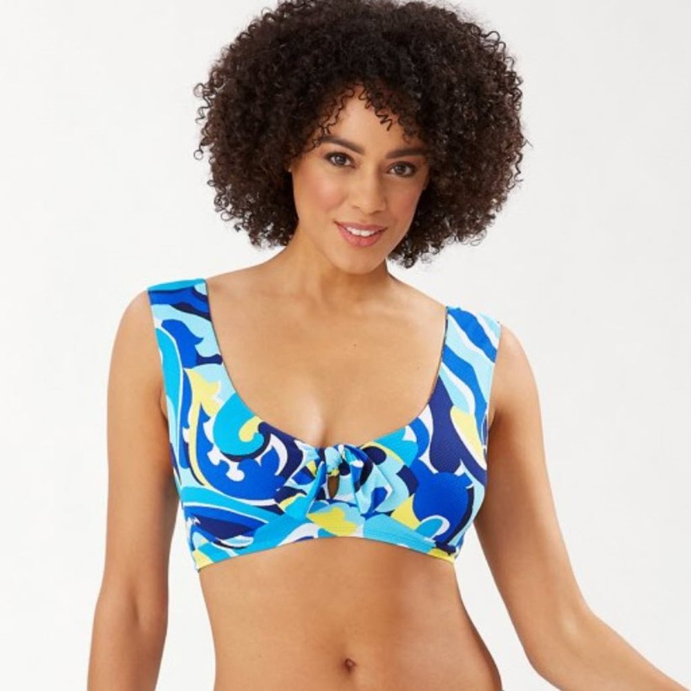 NEW Tommy Bahama Swirl Tide Wide Strap Bikini Top